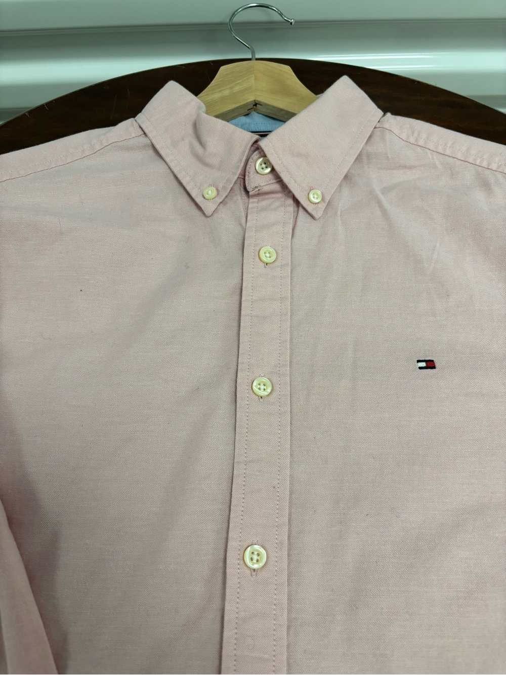 Tommy Hilfiger Men's Light Pink Button-Down Oxford Shirt